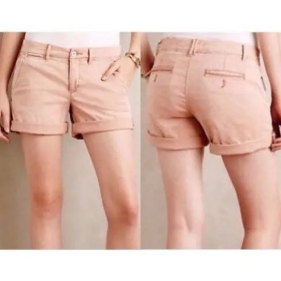 Anthropologie Pilcro Hypen Coral Shorts - Picture 3 of 6